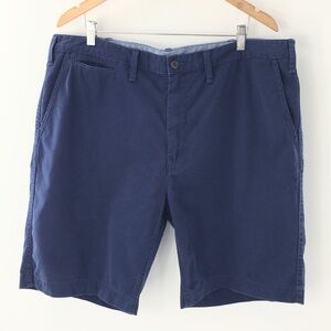 Polo Ralph Lauren Mens Shorts Relaxed Fit Chino Blue Flat Front Preppy Sz 40